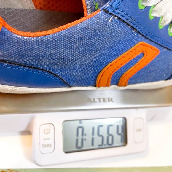 Geox Kids Blue/Orange Sneakers, Size 3.5 - Picture 7 of 7